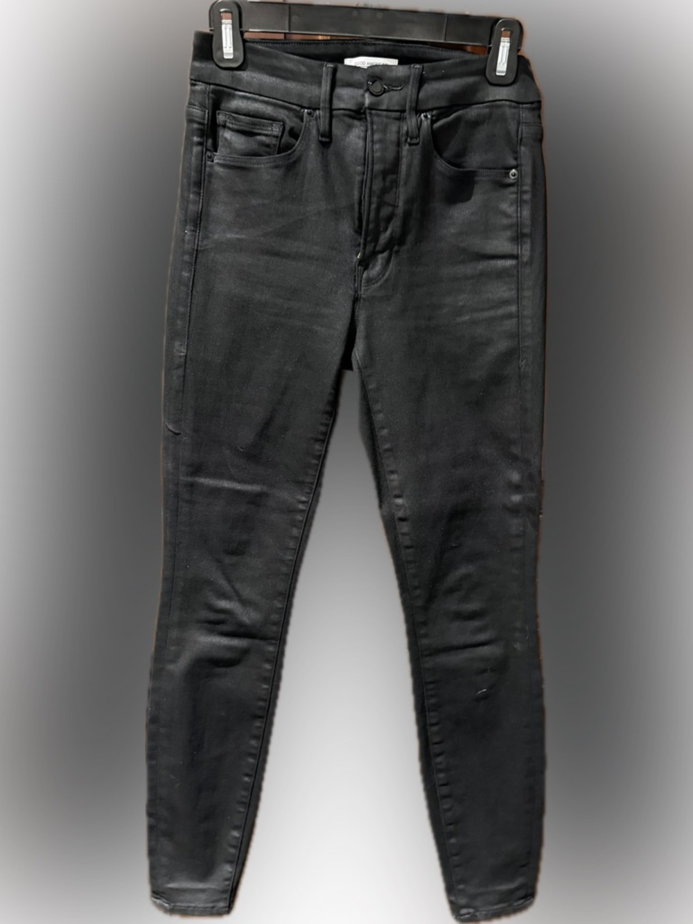 Good American Good Legs Women's Black coated Jeans